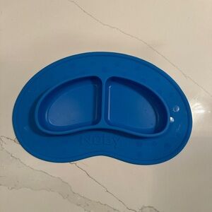 Nuby Blue Silicone Suction Plate for Kids